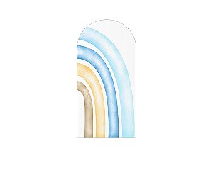 Painel De Festa Romano 1,00x2,00- Primeira Volta ao Sol Arco-íris Aquarela 032