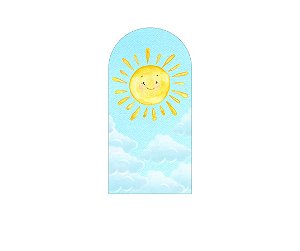 Painel De Festa Romano 1,00x2,00- Primeira Volta ao Sol Céu Azul Aquarela 040