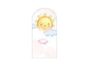 Painel De Festa Romano 1,00x2,00- Primeira Volta ao Sol Cute 042