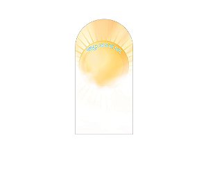 Painel De Festa Romano 1,00x2,00- Primeira Volta ao Sol Azul e Amarelo 043