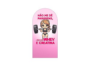 Painel De Festa Romano 1,00x2,00- Academia Rosa Maromba Cute 055