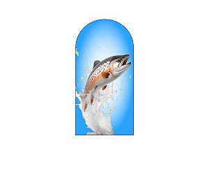 Painel De Festa Romano 1,00x2,00- Pescaria Peixe Saltando 005