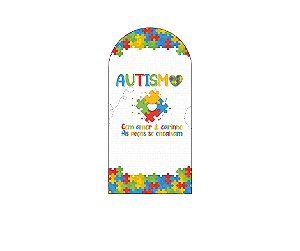 Painel De Festa Romano 1,00x2,00- Autismo Quabra Cabeça Colorido 001