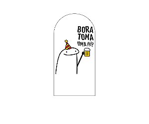 Painel De Festa Romano 1,00x2,00- Flork Bora Tomar Uma 009