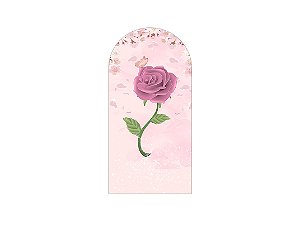 Painel De Festa Romano 1,00x2,00- Rosa Lilás Efeito Brilhos 011