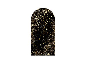 Painel De Festa Romano 1,00x2,00- Folhagens Efeito Brilhos Dourados 051