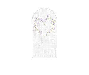 Painel De Festa Romano 1,00x2,00- Coração de Lavanda Aquarela 059