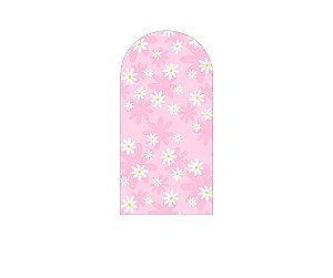 Painel De Festa Romano 1,00x2,00- Margaridas Fundo Rosa 075