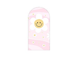 Painel De Festa Romano 1,00x2,00- Flor Sorridente Rosa Suave 083