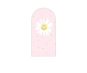Painel De Festa Romano 1,00x2,00- Flor Sorridente Rosa Claro 105