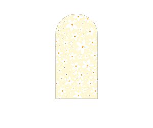 Painel De Festa Romano 1,00x2,00- Margaridas Fundo Amarelo Suave 143