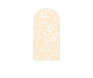 Painel De Festa Romano 1,00x2,00- Margaridas Fundo Bege 146