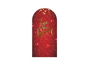 Painel Romano Veste Fácil 1,00x2,00 - Dia dos Namorados Vermelho e Dourado 009