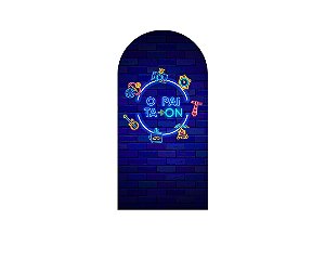 Painel Romano Veste Fácil 1,00x2,00 - O Pai Tá On Efeito Neon 022