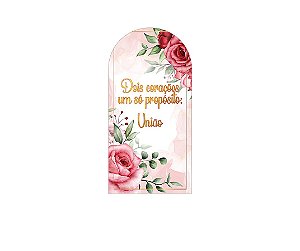 Painel Romano Veste Fácil 1,00x2,00 - Encontro de Casais Rosa Floral 027