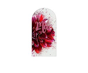 Painel Romano Veste Fácil 1,00x2,00 - Dia das Mães Flor Vermelha Aquarela 072