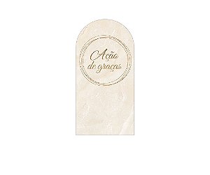 Painel Romano Veste Fácil 1,00x2,00 - Ação de Graças Bege Frame Dourado 122
