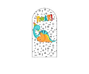 Painel Romano Veste Fácil 1,00x2,00 - Dinossauros Fundo Clean 001