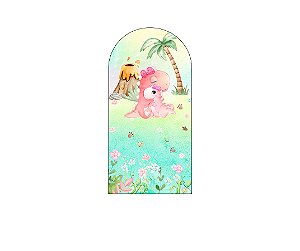 Painel Romano Veste Fácil 1,00x2,00 - Dinossauros Cute Rosa 019