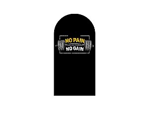 Painel Romano Veste Fácil 1,00x2,00 - Academia Preto No Pain No Gain 010