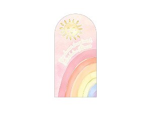Painel Romano Veste Fácil 1,00x2,00 - Céu Rosa com Arco-íris Aquarela 044