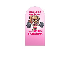 Painel Romano Veste Fácil 1,00x2,00 - Menina Maromba Academia Rosa 054