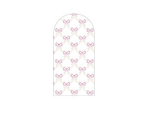 Painel Romano Veste Fácil 1,00x2,00 - Fitas e Laços Rosa e Bege 069