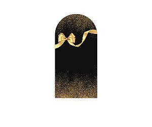 Painel Romano Veste Fácil 1,00x2,00 - Laço Dourado Efeito Glitter 073