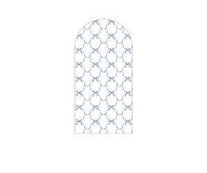 Painel Romano Veste Fácil 1,00x2,00 - Treliça Laços Azuis 074