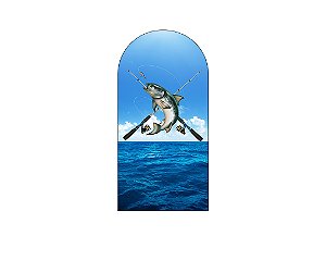 Painel Romano Veste Fácil 1,00x2,00 - Pescaria Mar Realista 004
