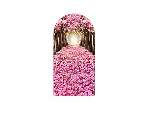 Painel Romano Veste Fácil 1,00x2,00 - Floresta Rosa 025
