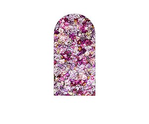 Painel Romano Veste Fácil 1,00x2,00 - Flores Lilás e Roxo 044