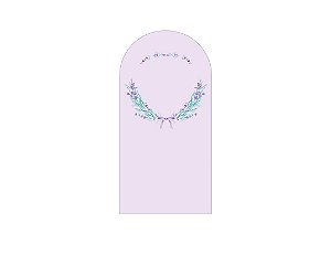 Painel Romano Veste Fácil 1,00x2,00 - Flor de Lavanda Aquarela Lilás 048