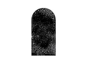 Painel Romano Veste Fácil 1,00x2,00 - Folhagens Efeito Brilhos Prateados 050