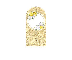 Painel Romano Veste Fácil 1,00x2,00 - Flores Amarelas e Brancas 053