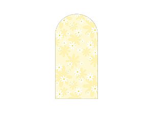 Painel Romano Veste Fácil 1,00x2,00 - Margaridas Fundo Amarelo 071