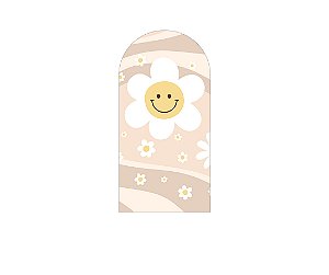 Painel Romano Veste Fácil 1,00x2,00 - Flor Sorridente Bege 079