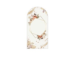 Painel Romano Veste Fácil 1,00x2,00 - Geométrico com Flores Bege 102
