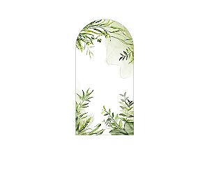 Painel Romano Veste Fácil 1,00x2,00 - Folhagens Verdes Efeito Marmorizado 128