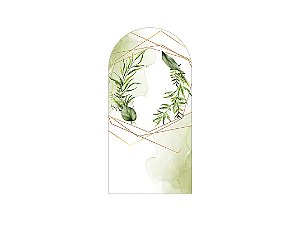 Painel Romano Veste Fácil 1,00x2,00 - Efeito Mármore Frame de Folhas 129