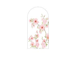 Painel Romano Veste Fácil 1,00x2,00 - Campo Flores Rosas 135