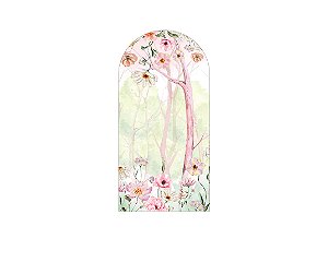 Painel Romano Veste Fácil 1,00x2,00 -  Floresta Rosada Aquarela 136
