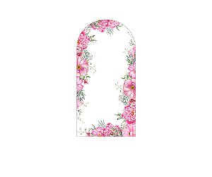Painel Romano Veste Fácil 1,00x2,00 - Floral Rosa 142