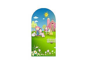 Painel De Festa Romano 1,00x2,00- Fazendinha Colorida 004