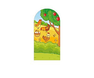 Painel De Festa Romano 1,00x2,00- Fazendinha Colorida 009