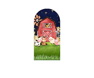 Painel De Festa Romano 1,00x2,00- Fazendinha Noite Estrelada 015
