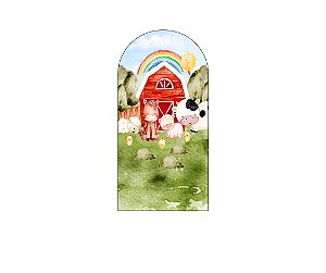 Painel De Festa Romano 1,00x2,00- Fazendinha Aquarela 034