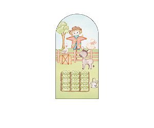 Painel De Festa Romano 1,00x2,00- Fazendinha Tons Claros 046