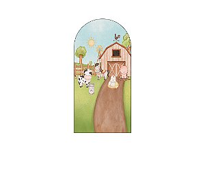 Painel De Festa Romano 1,00x2,00- Animais Fazendinha Colorida 050