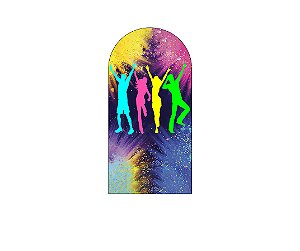 Painel Romano Veste Fácil 1,00x2,00 - Balada Silhuetas Coloridas 006